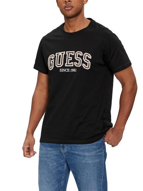 GUESS COLLEGE Camiseta de algodón jetbla - camiseta