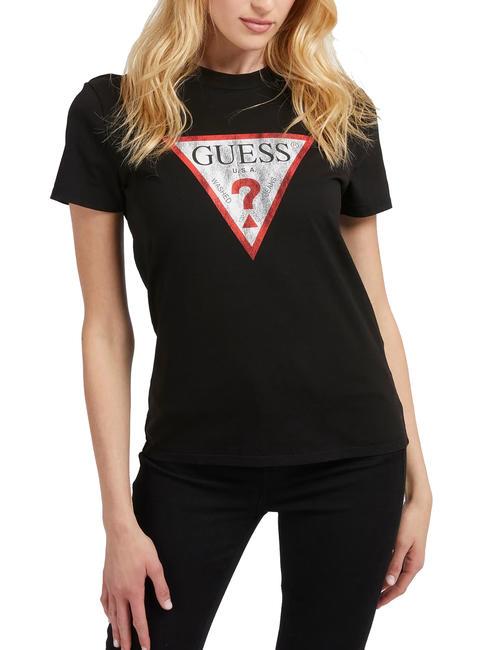 GUESS CLASSIC FIT LOGO camiseta con logo jetbla - camiseta