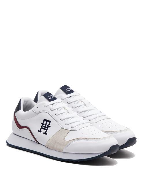 TOMMY HILFIGER TH RUNNER EVO LTH MIX Zapatillas de piel blanco - Zapatos Hombre