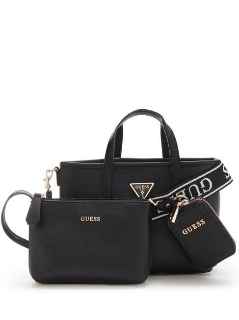 GUESS LATONA  Mini bolso de mano, con bandolera NEGRO - Bolsos Mujer