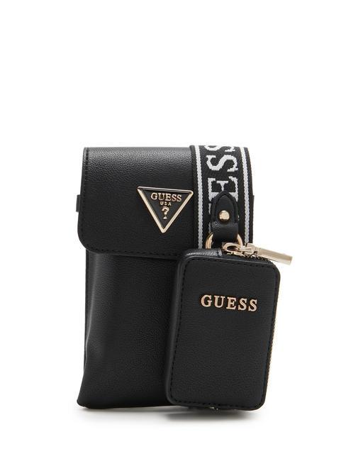 GUESS LATONA Bolso bandolera micro NEGRO - Bolsos Mujer