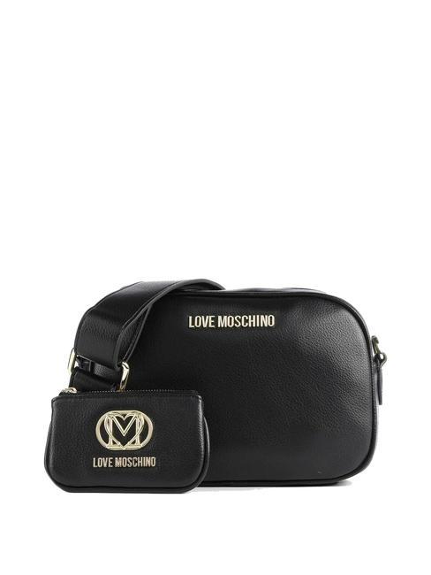 LOVE MOSCHINO METALLIC LOGO Estuche para cámara con bolsa negro - Bolsos Mujer