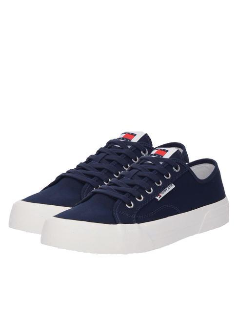 TOMMY HILFIGER TJ LACE UP Serpientes en lienzo noche oscura azul marino - Zapatos Hombre