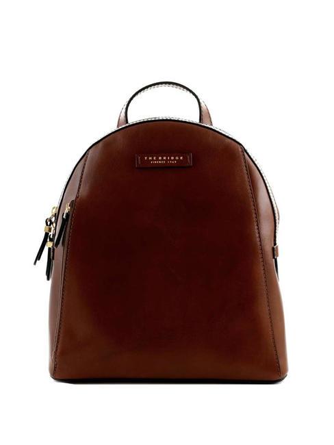 THE BRIDGE COSTANZA Mochila de cuero BROWN - Bolsos Mujer