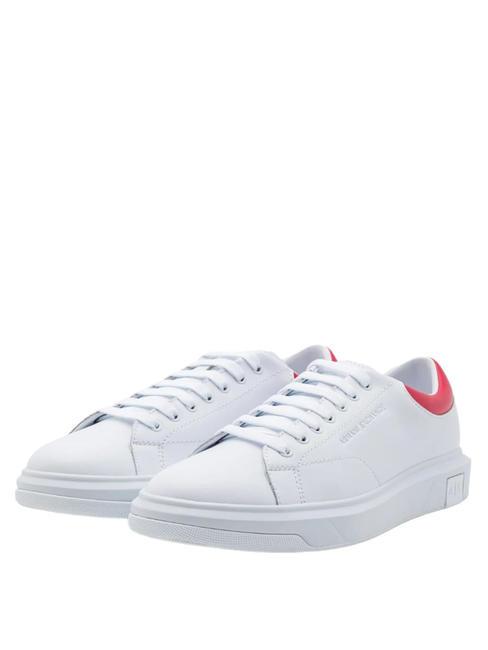 ARMANI EXCHANGE ACTION Zapatillas de cuero op.blanco + rojo - Zapatos Hombre