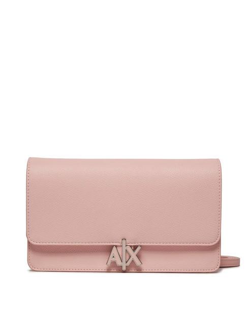 ARMANI EXCHANGE A|X METALLIC bolsa de hombro parada rosa - Bolsos Mujer