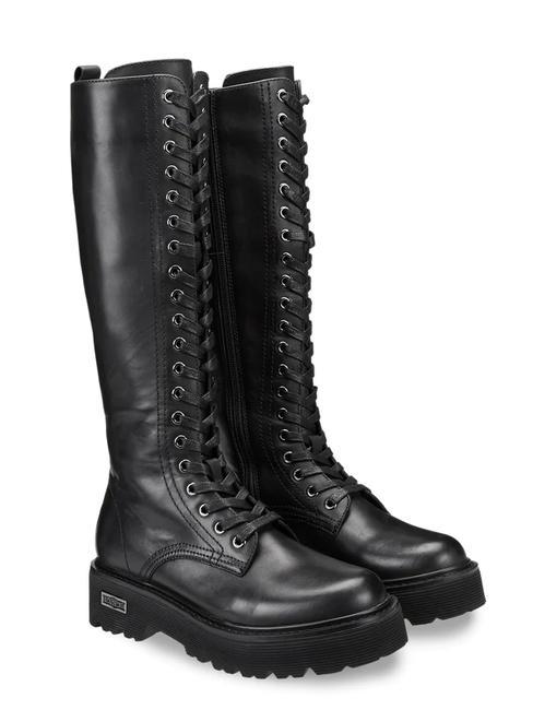 CULT SLASH 3199 Botas anfibias altas de piel. negro - Zapatos Mujer