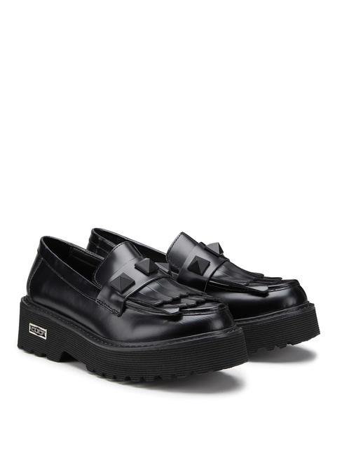 CULT SLASH 3487 Mocasines de piel con tachuelas negro - Zapatos Mujer