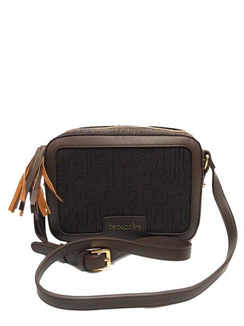 BRACCIALINI FONT Bolso cámara en jacquard marrón - Bolsos Mujer