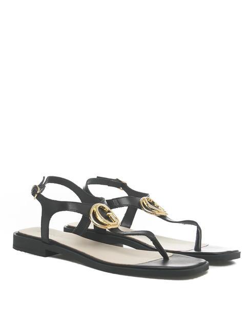 GUESS MIRY Sandalias de dedo de piel NEGRO - Zapatos Mujer