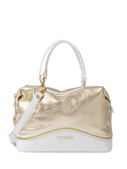 BRACCIALINI NAOMI Bolso baúl de piel blanco - Bolsos Mujer