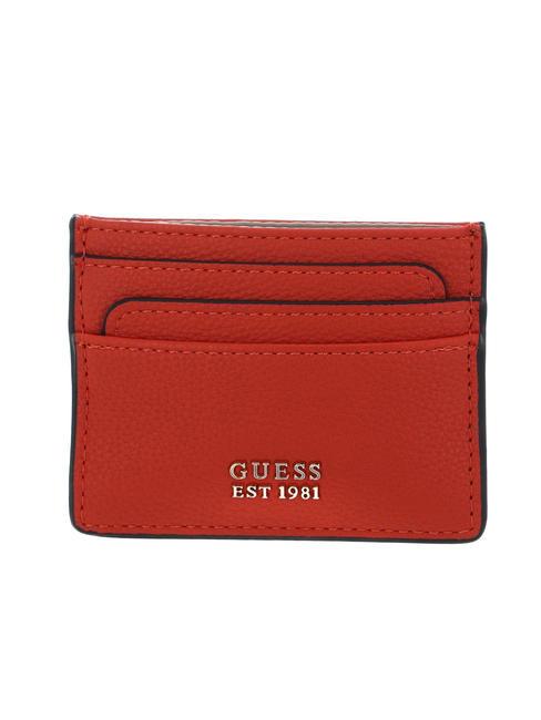 GUESS MERIDIAN Tarjetero plano naranja - Carteras Mujer