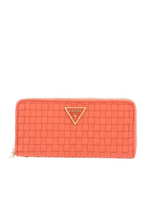 GUESS LISBET Cartera tejida papaya - Carteras Mujer