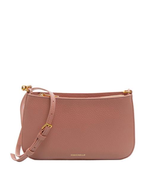 COCCINELLE LILY Bolso de piel texturizada con asa de cadena camelia - Bolsos Mujer