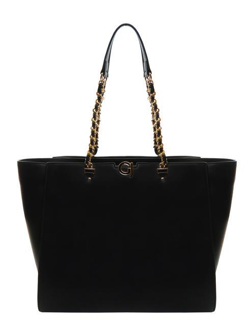 GAUDÌ ZAFFIRA Bolso shopping con asas de cadena NEGRO - Bolsos Mujer