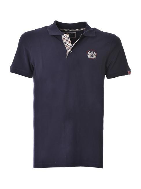 AQUASCUTUM ROUND LOGO Polo de manga corta de algodón elástico Armada - camisa polo