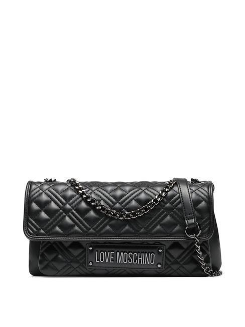 LOVE MOSCHINO QUILTED bolsa de hombro negro - Bolsos Mujer