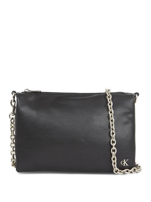 CALVIN KLEIN CHAIN  Bolsa de hombro pvh negro - Bolsos Mujer