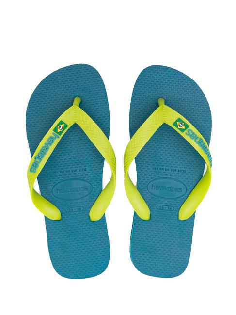 HAVAIANAS BRASIL LOGO Chanclas para hombre azul amazonita - Zapatos unisex