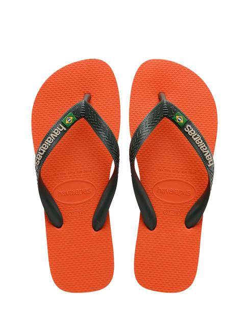 HAVAIANAS BRASIL LOGO Chanclas para hombre naranja atardecer - Zapatos unisex