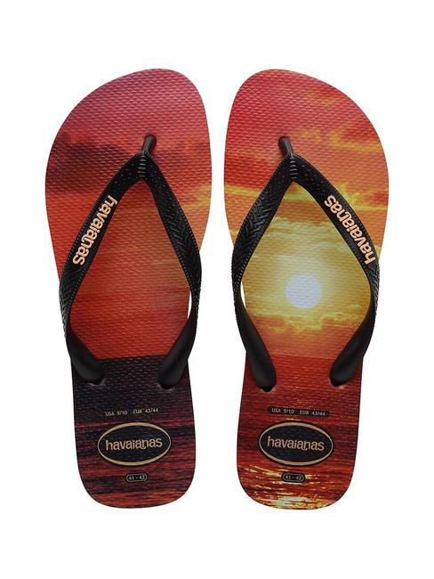 HAVAIANAS Chanclas BOMBO negro/negro/melocotón - Zapatos Hombre