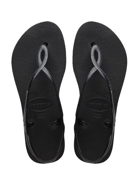 HAVAIANAS LUNA FLATFORM Sandalia tipo chancla con plataforma plana NEGRO - Zapatos Mujer