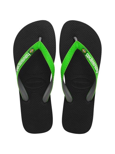 HAVAIANAS BRASIL MIX Chanclas BRASIL MIX negro/verde lima - Zapatos unisex