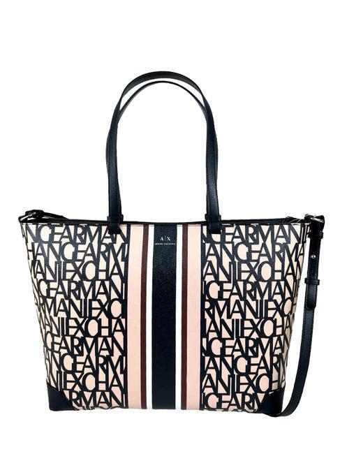 ARMANI EXCHANGE A|X ALL OVER Bolso shopper con bandolera amanecer/negro - Bolsos Mujer