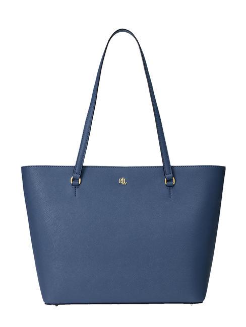 RALPH LAUREN KARLY Bolso shopping de piel azul10 - Bolsos Mujer