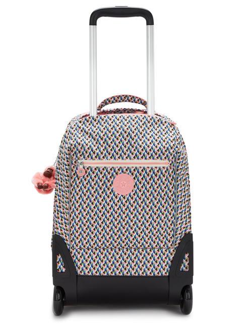 KIPLING SARI Mochila trolley estampada geo femenino - Mochilas con ruedas