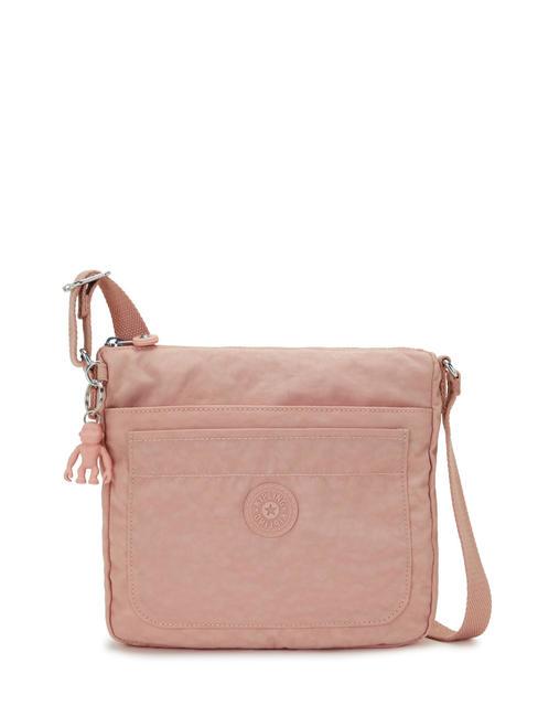 KIPLING SEBASTIAN Bolso bandolera con bolsillo rosas tiernas - Bolsos Mujer