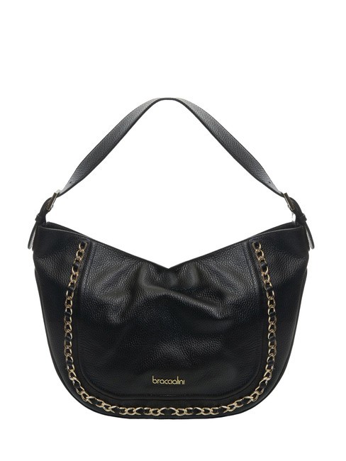 BRACCIALINI NORA Bolso bolso de cuero negro - Bolsos Mujer