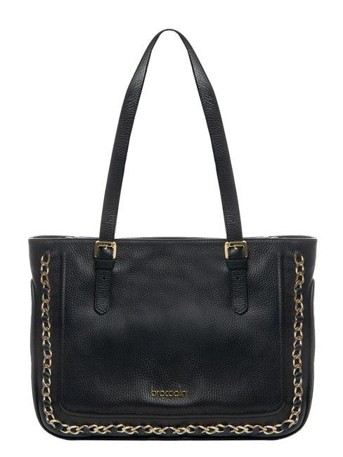 BRACCIALINI NORA Bolso shopping de piel negro - Bolsos Mujer