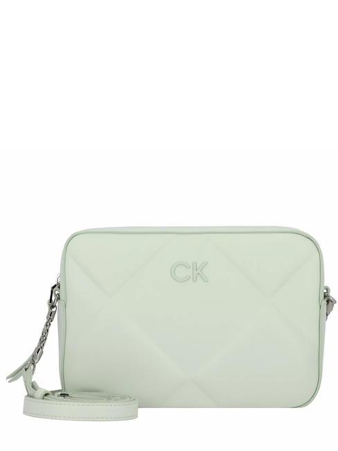 CALVIN KLEIN QUILT Bolso de hombro para cámara verde lechoso - Bolsos Mujer