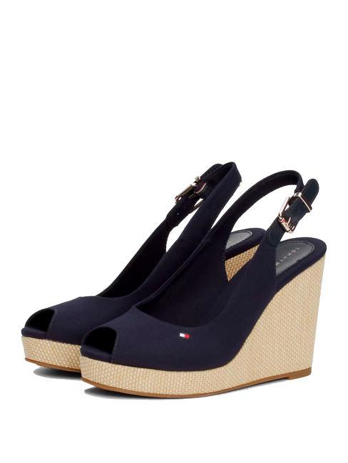 TOMMY HILFIGER TOMMY HILFIGHER Elba Sandalias de cuña alta espacio azul - Zapatos Mujer