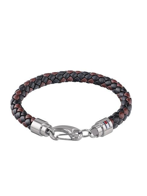 TOMMY HILFIGER CASUAL CORE Pulsera de cuero trenzado marrón - Pulseras de hombre