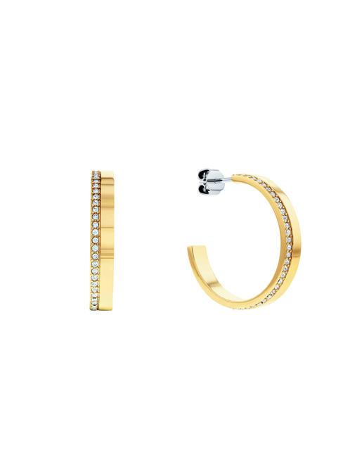 CALVIN KLEIN TIMELESS Pendientes de aro con circonitas oro - Pendientes