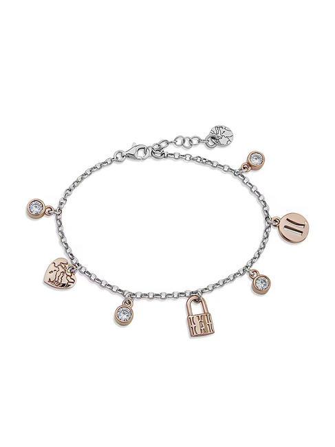 ALVIERO MARTINI PRIMA CLASSE RAMBLA Pulsera con dijes y circonitas. acero-oro - Pulseras