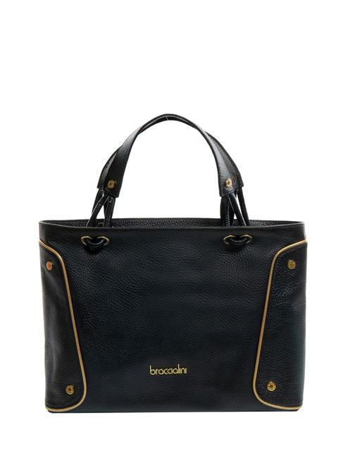 BRACCIALINI NAOMI Bolso de mano de piel negro - Bolsos Mujer