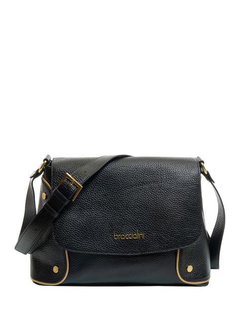 BRACCIALINI NAOMI Bolso bandolera de piel negro - Bolsos Mujer