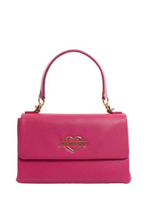 LOVE MOSCHINO METALLIC LOGO Bolso de mano con bandolera fucsia - Bolsos Mujer