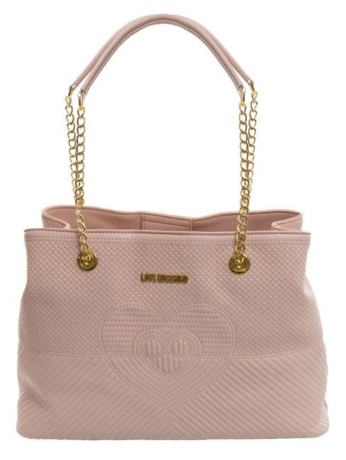 LOVE MOSCHINO QUILTED Bolso bandolera con asa de cadena polvos - Bolsos Mujer