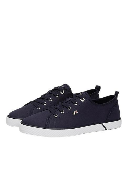 TOMMY HILFIGER VULCANIZED CANVAS Zapatillas de lona espacio azul - Zapatos Mujer