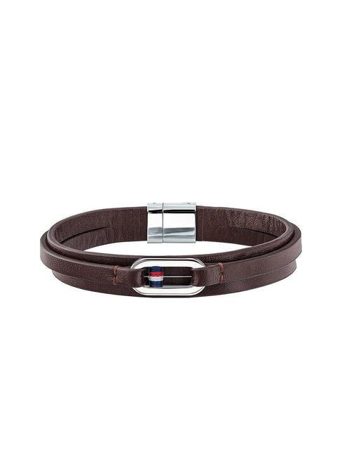 TOMMY HILFIGER CASUAL CORE Brazalete de cuero marrón - Pulseras de hombre