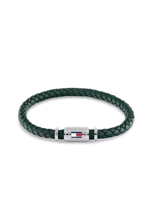 TOMMY HILFIGER ANTHONY RAMOS Brazalete de cuero verde - Pulseras de hombre