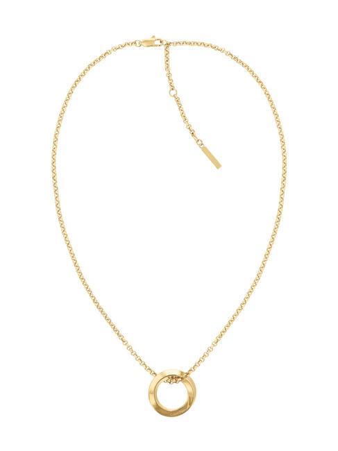 CALVIN KLEIN SCULPTURAL Collar con anillo oro - Collares