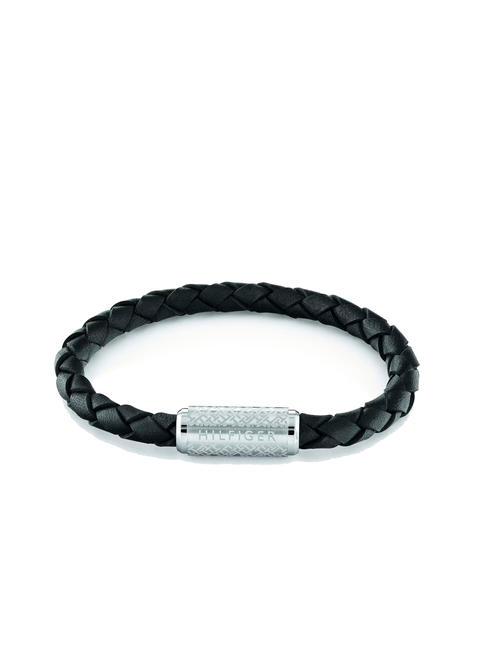 TOMMY HILFIGER EXPLODED BRAID Brazalete de cuero gris - Pulseras de hombre