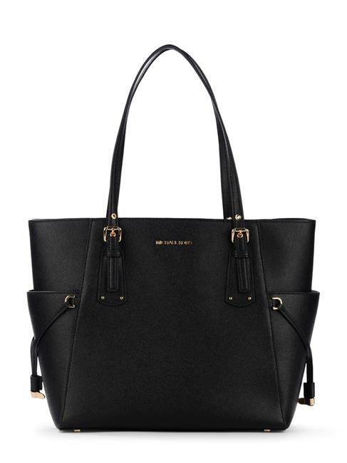 MICHAEL KORS VOYAGER Bolso shopper de piel al hombro negro - Bolsos Mujer