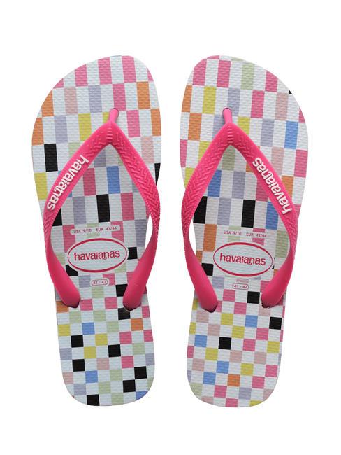 HAVAIANAS TOP CHECK Chancletas gris hielo/rosa - Zapatos unisex