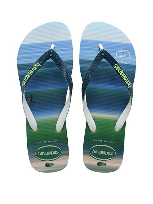 HAVAIANAS TOP SURF SESSIONS Chanclas de goma beige/azul atlántico - Zapatos Hombre